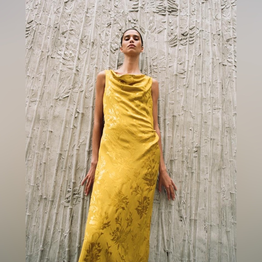 ZARA Gold Pattern Dress